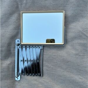 Vintage Accordion Makeup/Shave Wall Mirror